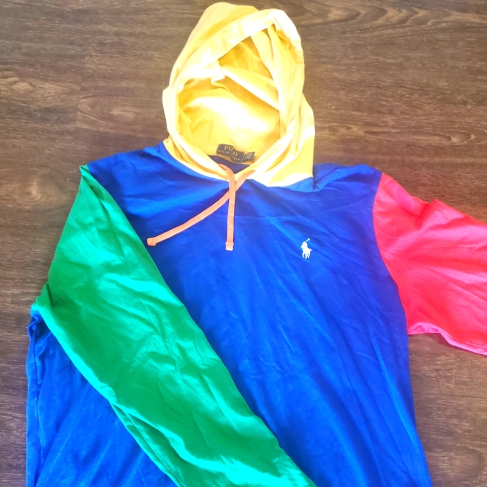 Polo hooded long sleeve tee